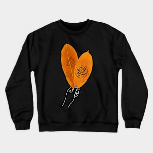 Art on Leaves Crewneck Sweatshirt